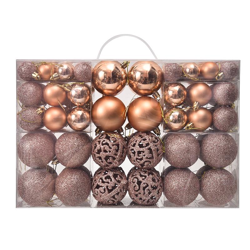 

Набор из 100 гальванизированных полых пластиковых рождественских украшений - шарики 3/4/6 см