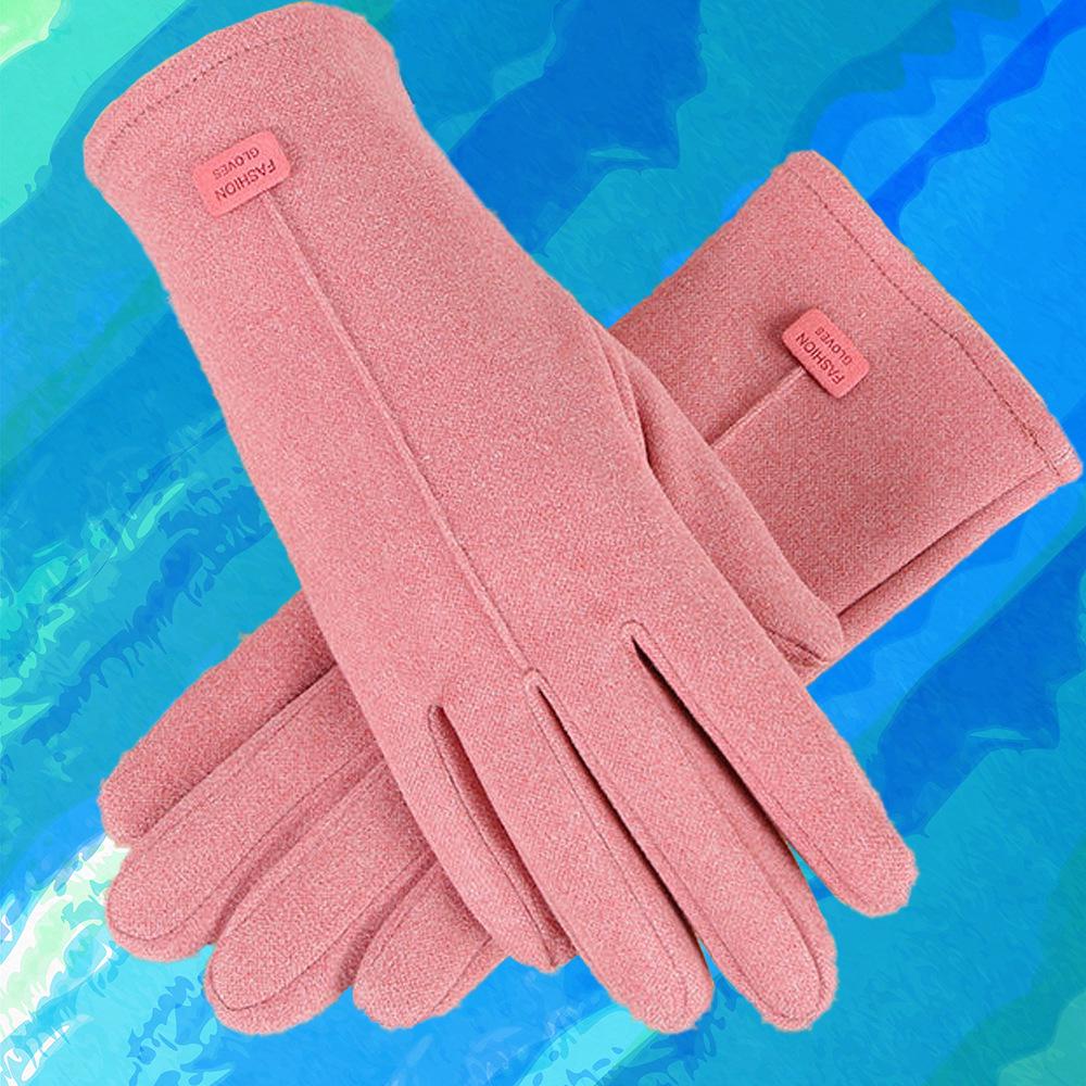 Women's Velvet Touchscreen Winter Gloves - Versatile, Warm, & Ideal for Outdoor Cycling