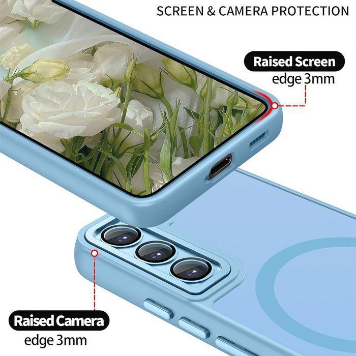 Coque Magnétique - BOOLING - Samsung Galaxy A17 4G/5G - avec Protection Caméra - Bleu - 2 Vitres