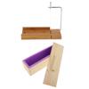 2 Pieces Wooden Soap Cutter with Wire Slicer Making Loaf Silicone Mold