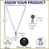 Rhodium-Plated Silver Toned Green Cubic Zirconia studded Floral Shaped Cute Pendant with Earrings Jewellery Set Women