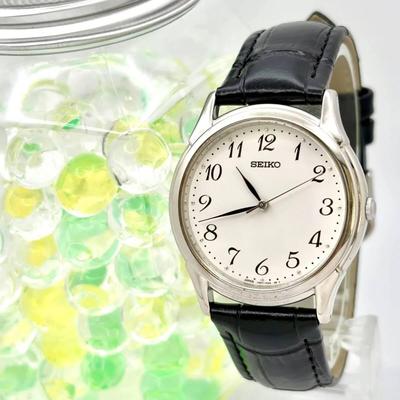 Used [New Battery] SEIKO Men's Watch Silver 7N01-7140 390235 New Belt