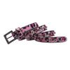 2,3" Brede Damesleren Riem met Luipaardprint en Strass Gesp - Hoge Kwaliteit, Hip Hop-Geïnspireerd Nachtclub Accessoire.