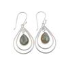 Labradorite Gemstone 925 Sterling Silver Handmade Jewelry Earrings 2.00" For Her EE-34-21