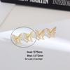Gold-Plated Butterfly Ear Studs with Colored Zirconia - Luxury Fashion Earring