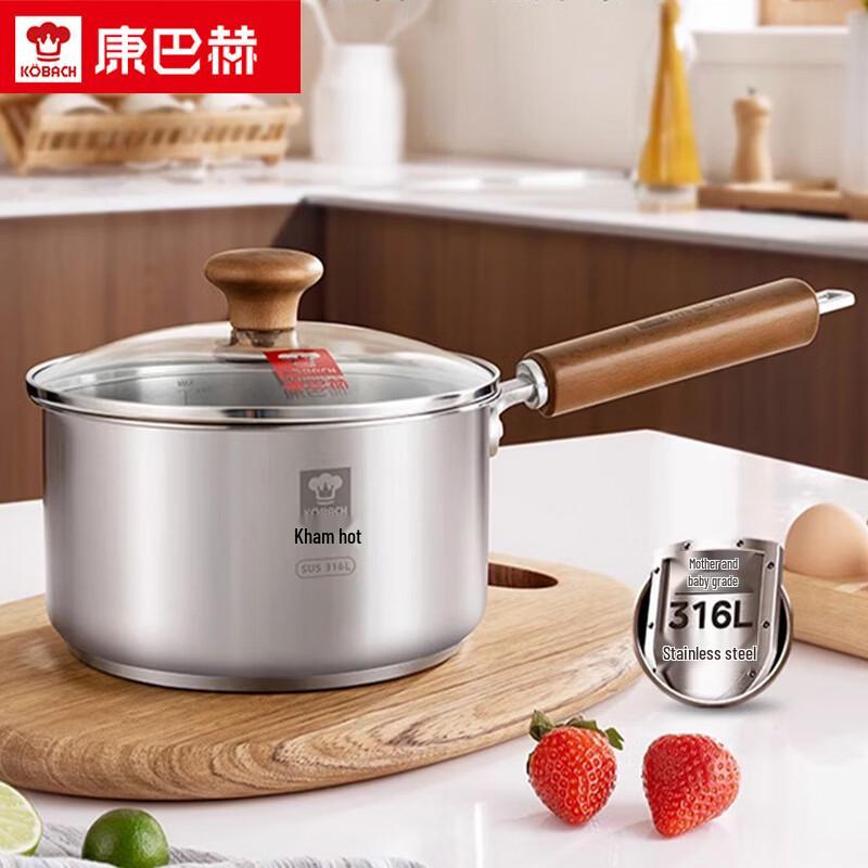 Kangbahe 316L Stainless Steel 16cm Saucepan