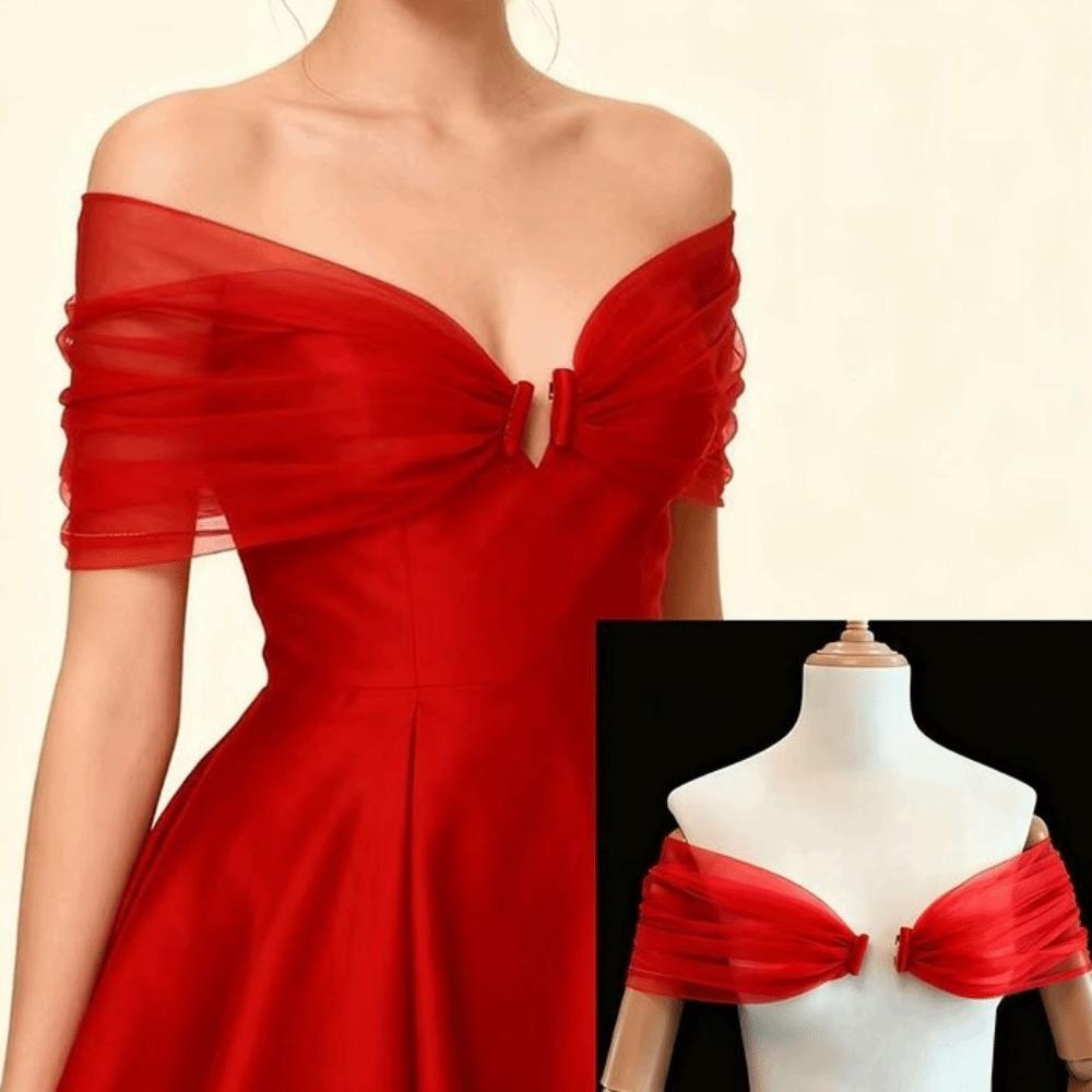 DIY Sheer Shawl Off-the-shoulder Bridal Wedding Dress Accessories New Shoulder Straps