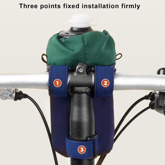 Bisiklet Gidon Çantası Hafif Su Geçirmez Su Şişesi Taşıma Çantası Büyük Kapasiteli Kurulumu Kolay Su Şişesi Tutucu Çanta
