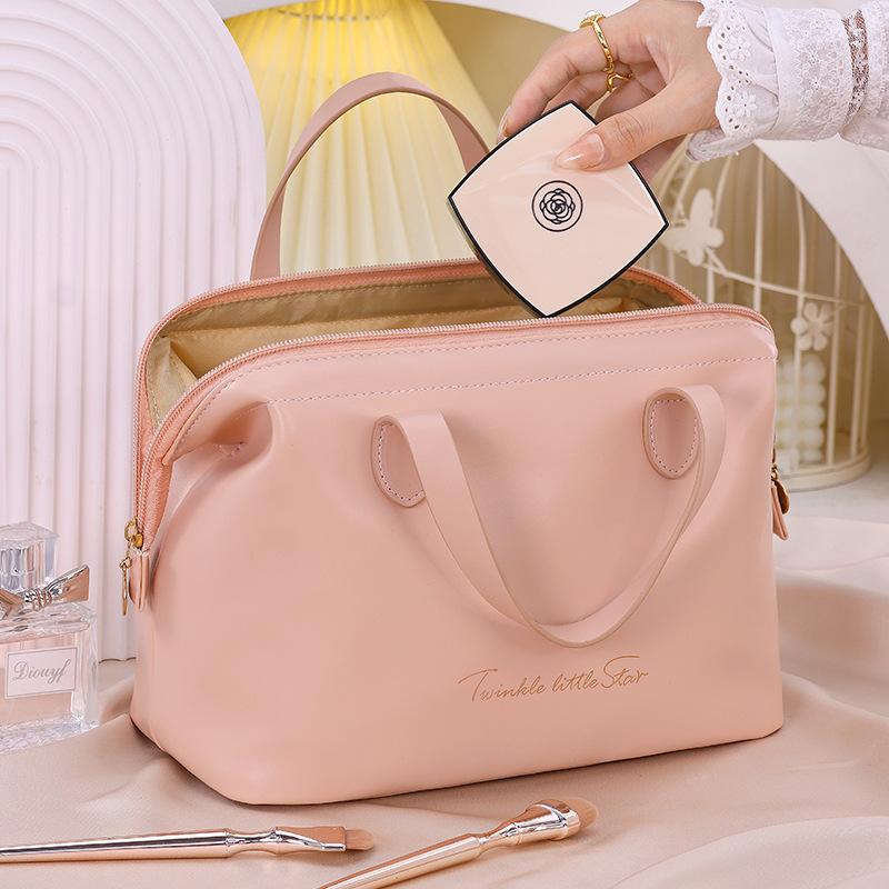 Französische hochwertige Handtasche mit großem Fassungsvermögen, neu, groß, hochwertig, modisch, zur Aufbewahrung, tragbar, PU-Kosmetiktasche
