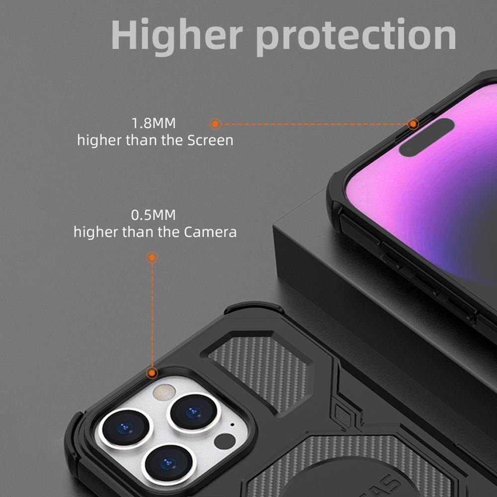 BIBERCAS J-16 Series For iPhone 16 Pro Max Case Compatible with MagSafe Anti Drop TPU+PC Phone Cover