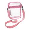 Clear Crossbody Bag Clear Purse Bag for Travel Outdoor Sports Events Pink Large