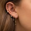 3pcs Set Personality Gold Color Stainless Steel Moon Star Zircon Stud Earrings for Women Luxury Trendy Dissymmetry Jewelry Set