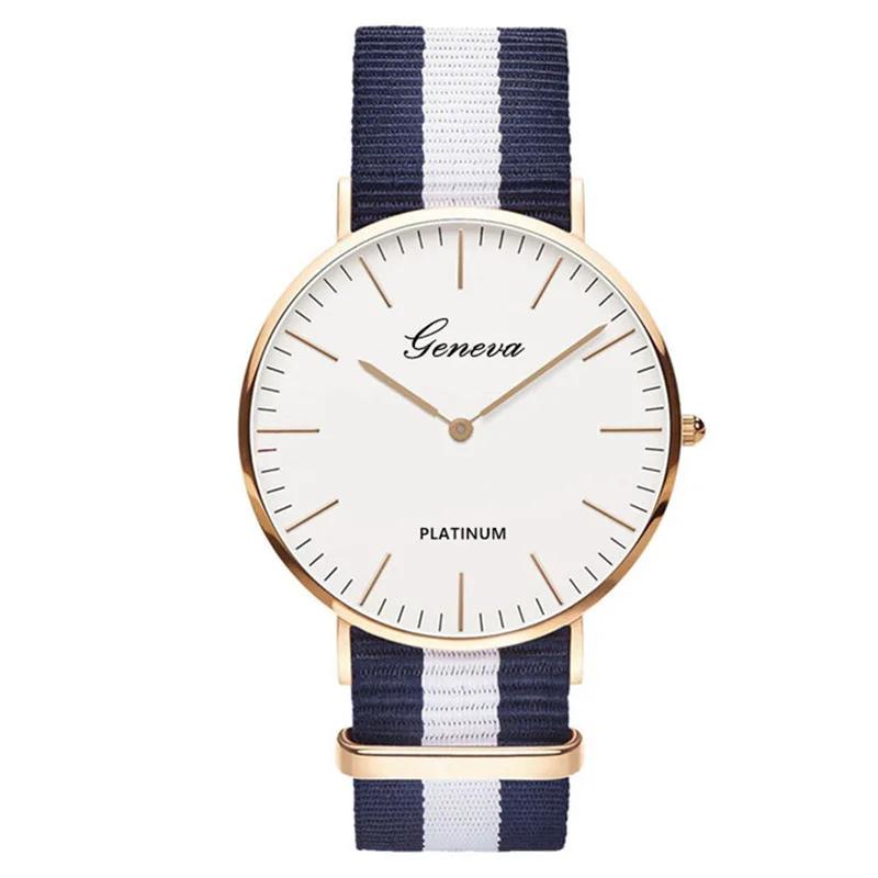 New Luxury Brand Women's Watches Ultra-thin Simple Nylon Strap Quartz Watches for Woman Fashion Casual Couples Watch Clock Gift