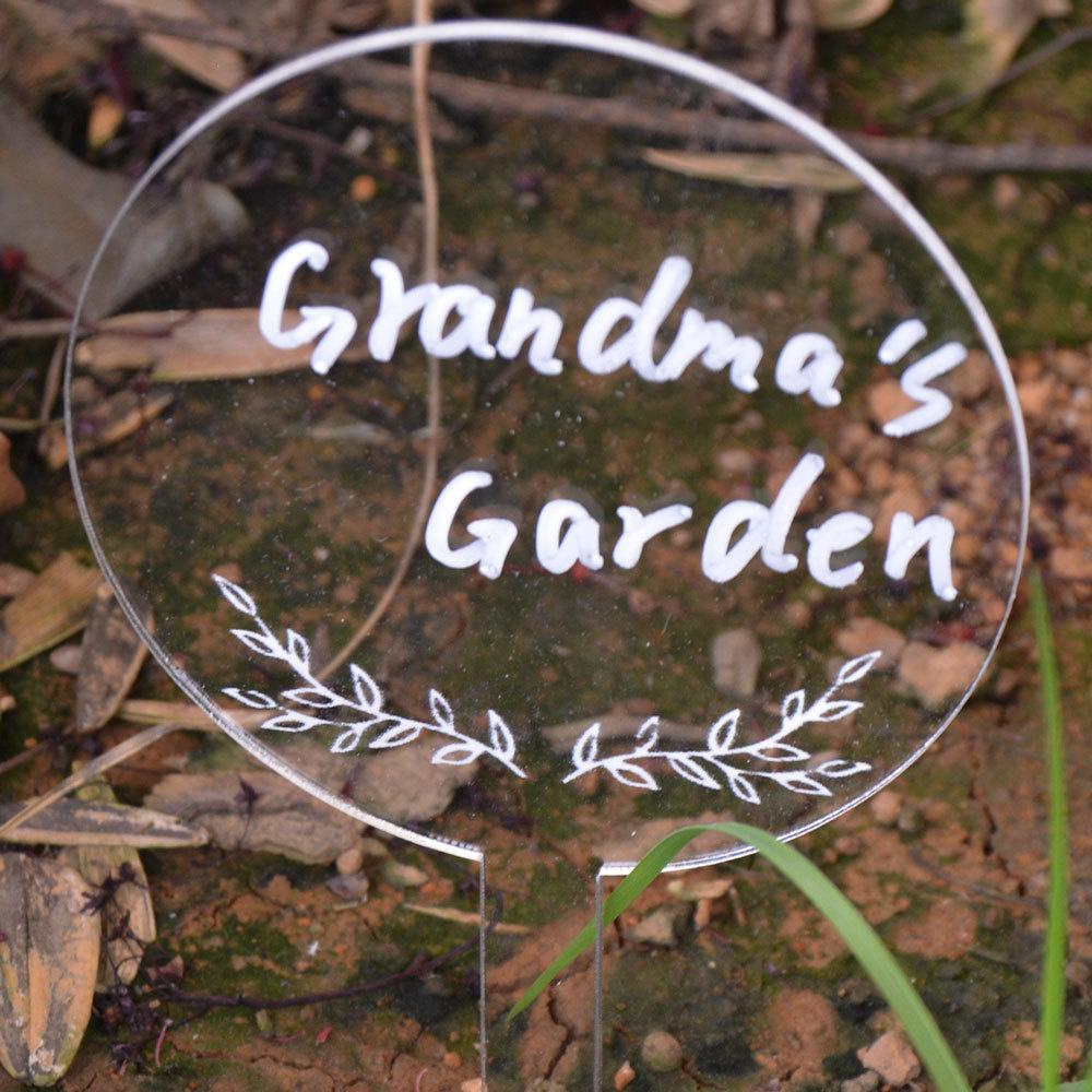 Transparent Acrylic Plant Tags Garden Yard Nursery Flower Pot Seed Varieties Tagging Marker DIY Garden Labels Plants Sign