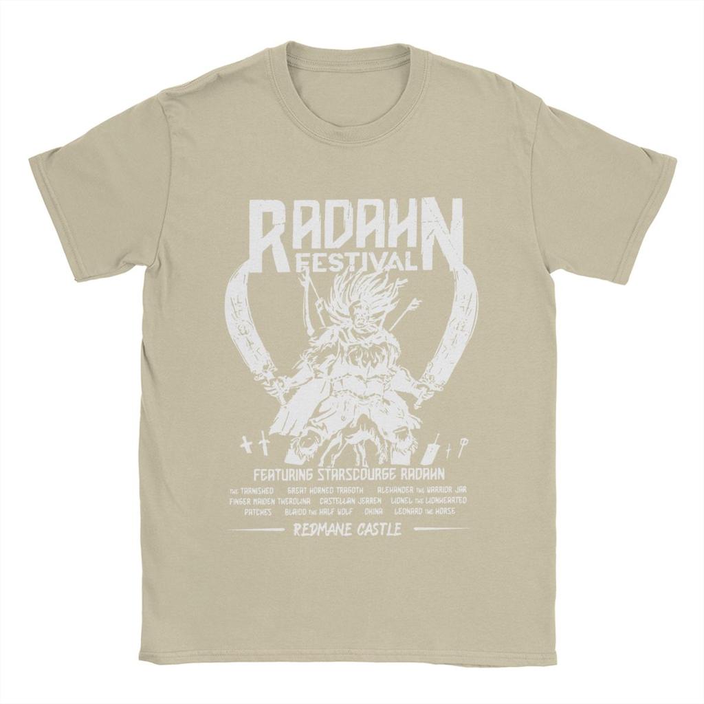 Men T-Shirts Elder Radahn Festival Leisure Cotton Tees Short Sleeve T Shirt Round Collar Clothes Summer
