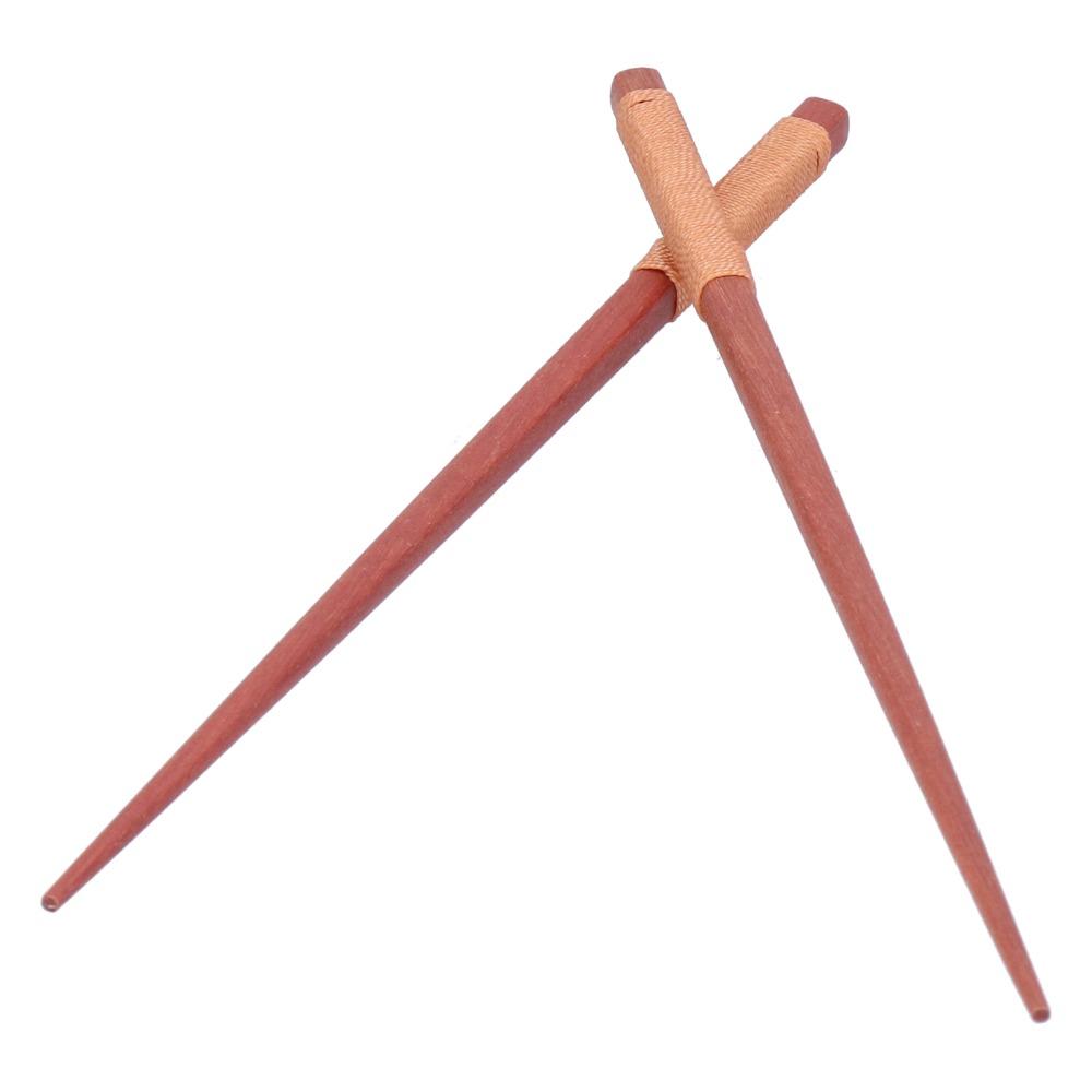 5Pairs Wrapped Twine Handle Anti-slip Chopsticks Slender Retro style Chopsticks Snack Eating