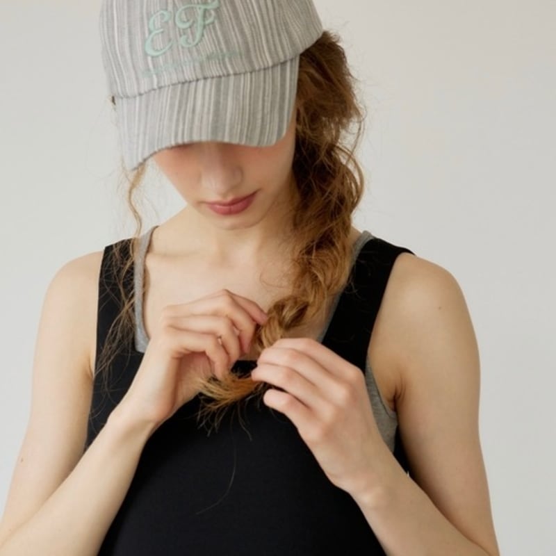 ENTHE FOVE EF Signature Logo Ball Cap _ Gray Mint