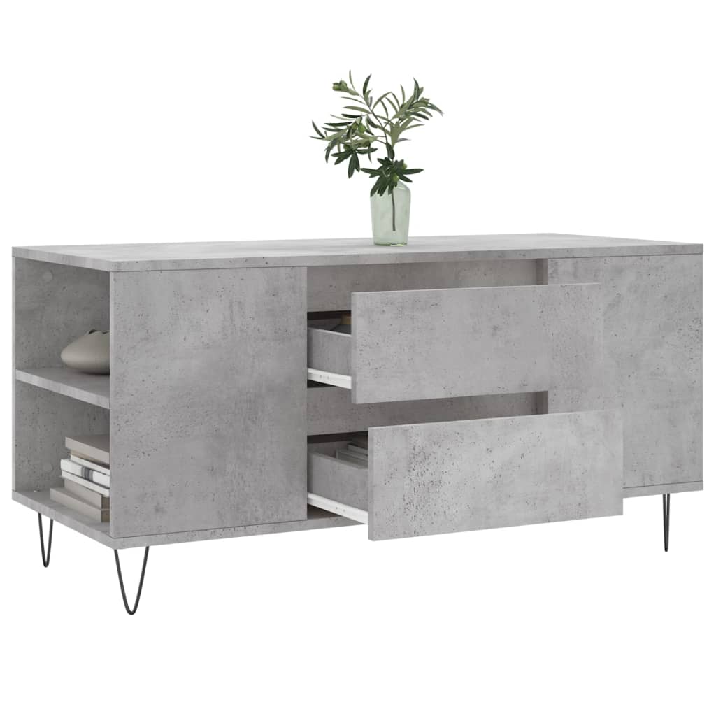 Coffee Table Concrete Grey 102 x 44.5 x 50 cm Particleboard