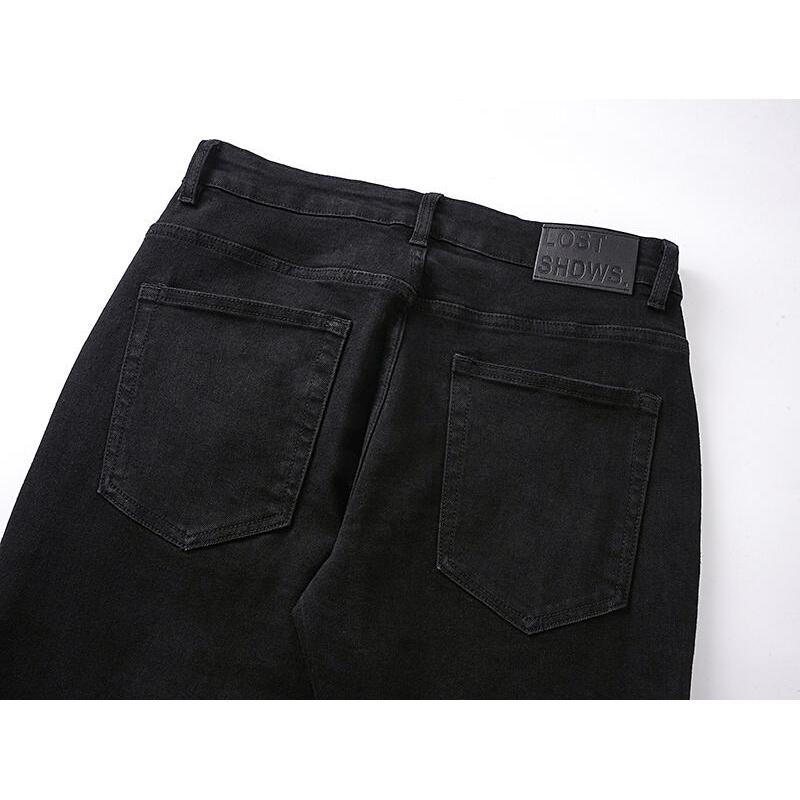 LOSTSHDWS Men's and Women's Spring and Autumn Flared Elastic Jeans Couple Jeans