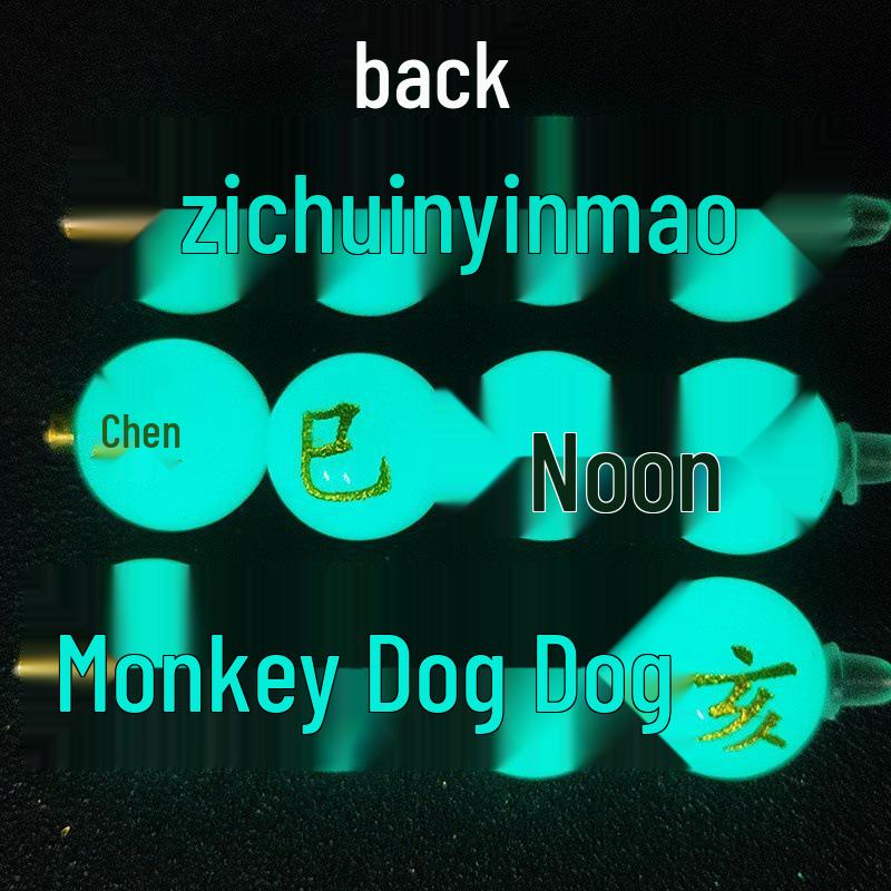 Niestandardowe Grawerowane Lśniące w Ciemności Koraliki z Zodiakiem do Rękodzieła DIY