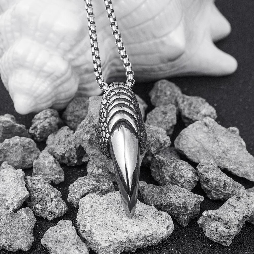 Módní pánský náhrdelník ve stylu Hip Hop Punk, Osobnostní Trend Přívěsek ve tvaru drápu Street Eagle Nerezová ocel