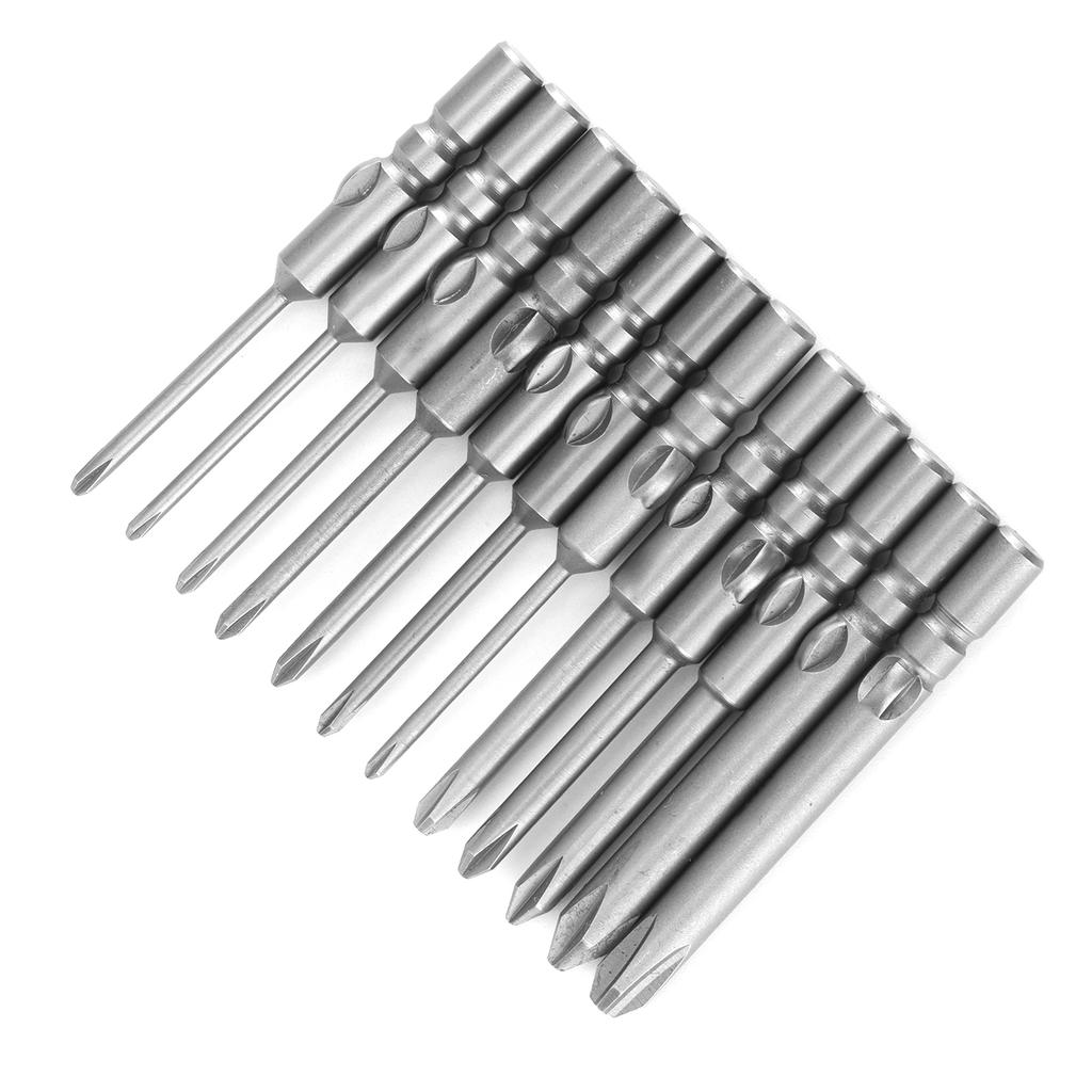 12Pcs Cross Bit Magnetic Screwdriver Accessories Electric Drill Manual Tightening Tool 4mm