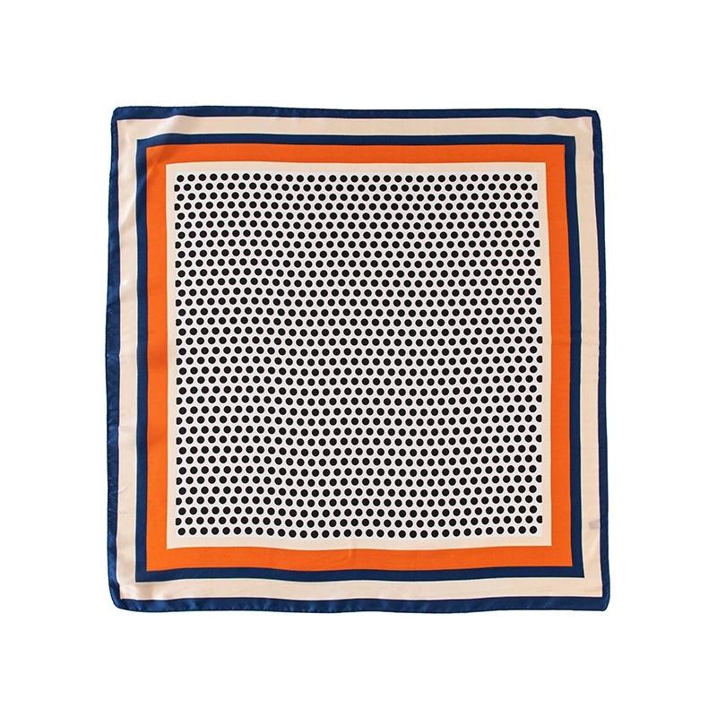 70Cm Small Square Simulated Silk Feminine Scarf Hijab Female Headband Kerchief Luxury Neck Tie Shawl Wrap