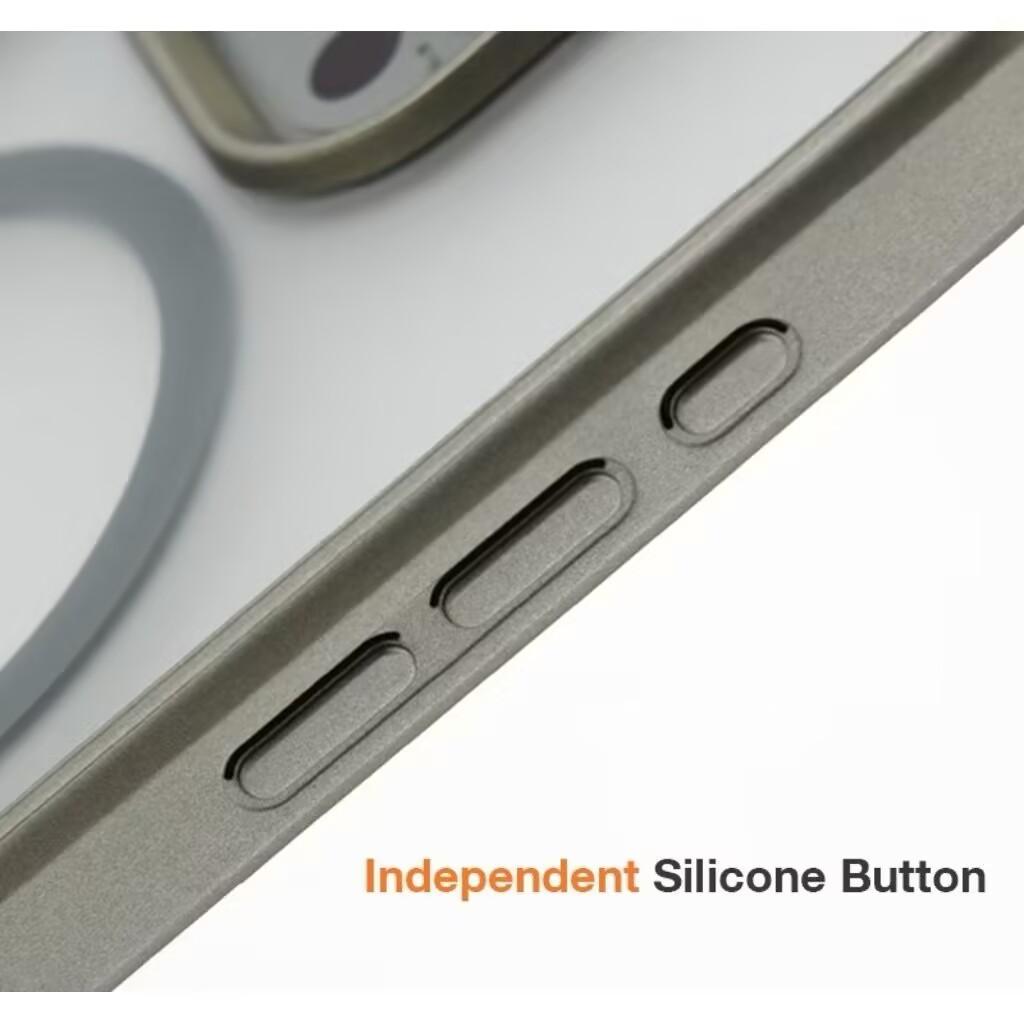 Luxury Metal Stand Clear Magnetic Phone Case For iPhone 16E 11 12 13 14 15 16 Pro Max Plus Bracket Shockproof Protector Cover