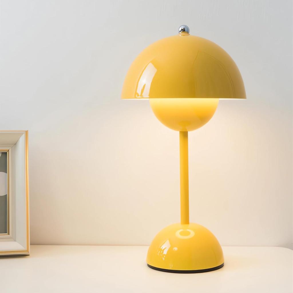 Lâmpada de mesa cogumelo recarregável por USB tri-color ajustável luminária de interior lâmpada de mesa botão de flor decoração de mesa de quarto