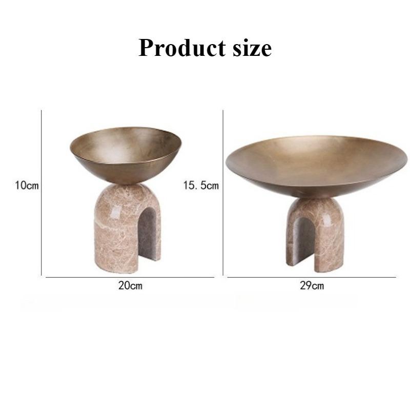 Light Luxury Modern Fruit Plate Living Room Coffee Table Trays Table Entrance Hall Ornament Tray Home Decoration Storage Plate
