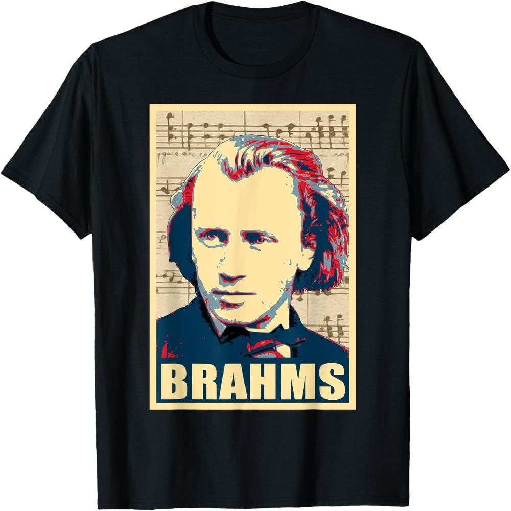 Johannes Brahms Musical Notes T-Shirt S чёрный