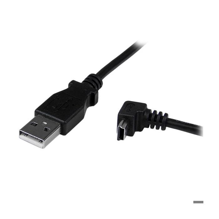 STARTECH 90° Down Angled Mini USB-A To Mini B Cable - 2m - Double Shielded - 90 Degree Connector