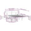 VidaXL Bed Frame with Drawers 120x190 Cm Solid Pine Wood, Slatted Base, Double Bed Frame, Solid Wood Bed Frame, 3301502