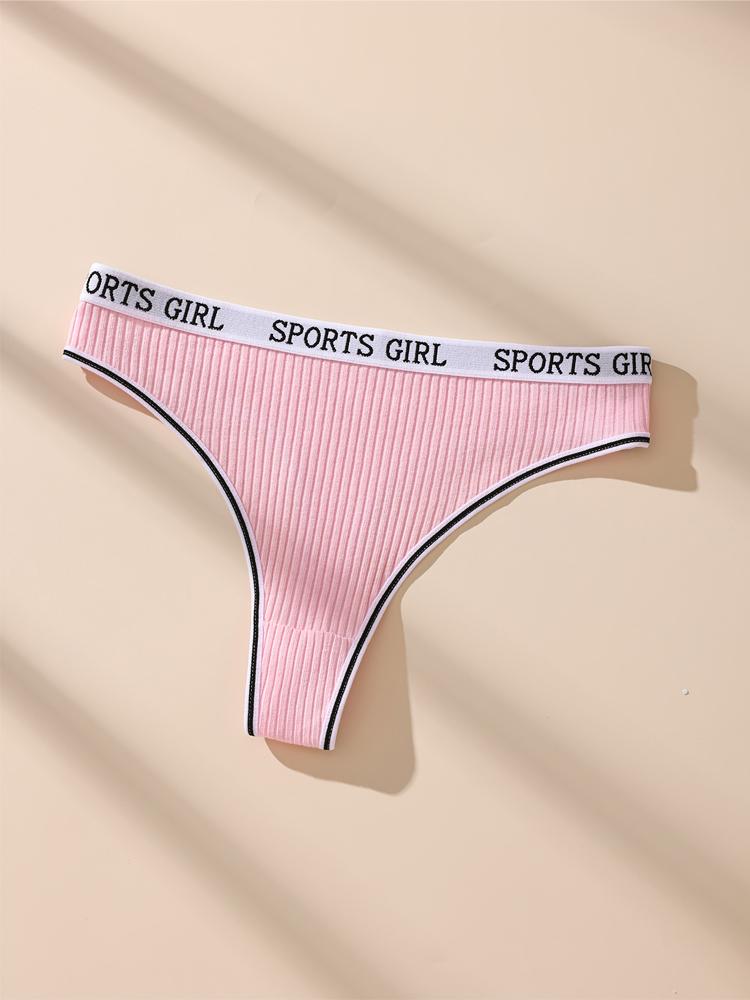 7Pcs Women Thongs Low Waist Panties Sexy Underwear Sports Girls Briefs Cotton G-String Breathable Ladies Panty Female Lingerie