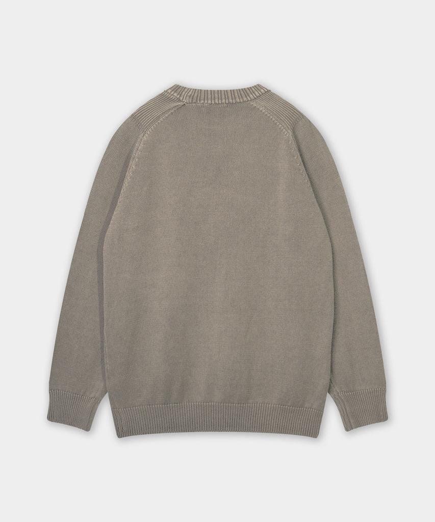 BIRBANTE Garment-Dyed Washable Round Knit - New Beige