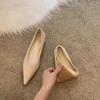 Pointed flat shoes single shoes women's 2025 new temperament pointed head shallow mouth low heel temperament grandma shoes fairy shoes