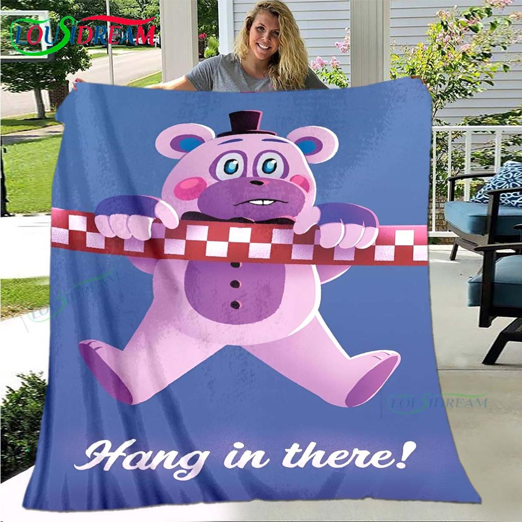 Hot Horror Characters Pattern Blanket Flannel Thin Blanket Portable Home Travel Office Lunch Break Game Blanket Birthday Gift