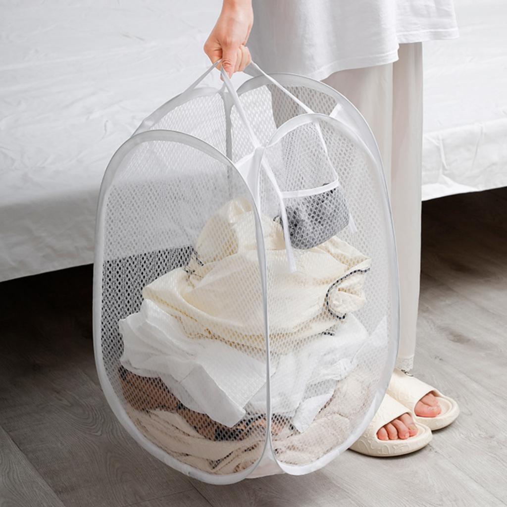 Foldable Dirty Clothes Storage Basket, Large Dirty Clothes Basket, Grid Laundry Basket, Dirty Clothes Basket, Clothes Basket