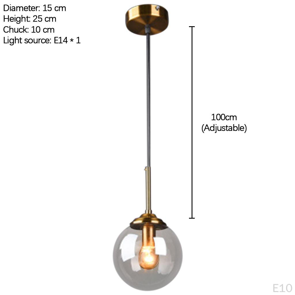 Glass Ceiling Lights LED W/ E14 Lighting Nordic Pendant Light for Bedroom kitchen counter