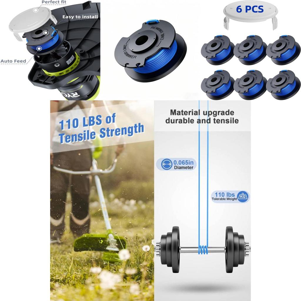 Ryobi Lawn Trimmer Head Replacement Kit With Nylon And Fiberglass For Ac14rl3a And Ac14hca Edgers