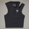 Adidas Letter And Number Print Slim Fit Zip Design Sleeveless Tank Top Women Tops Black IR7103