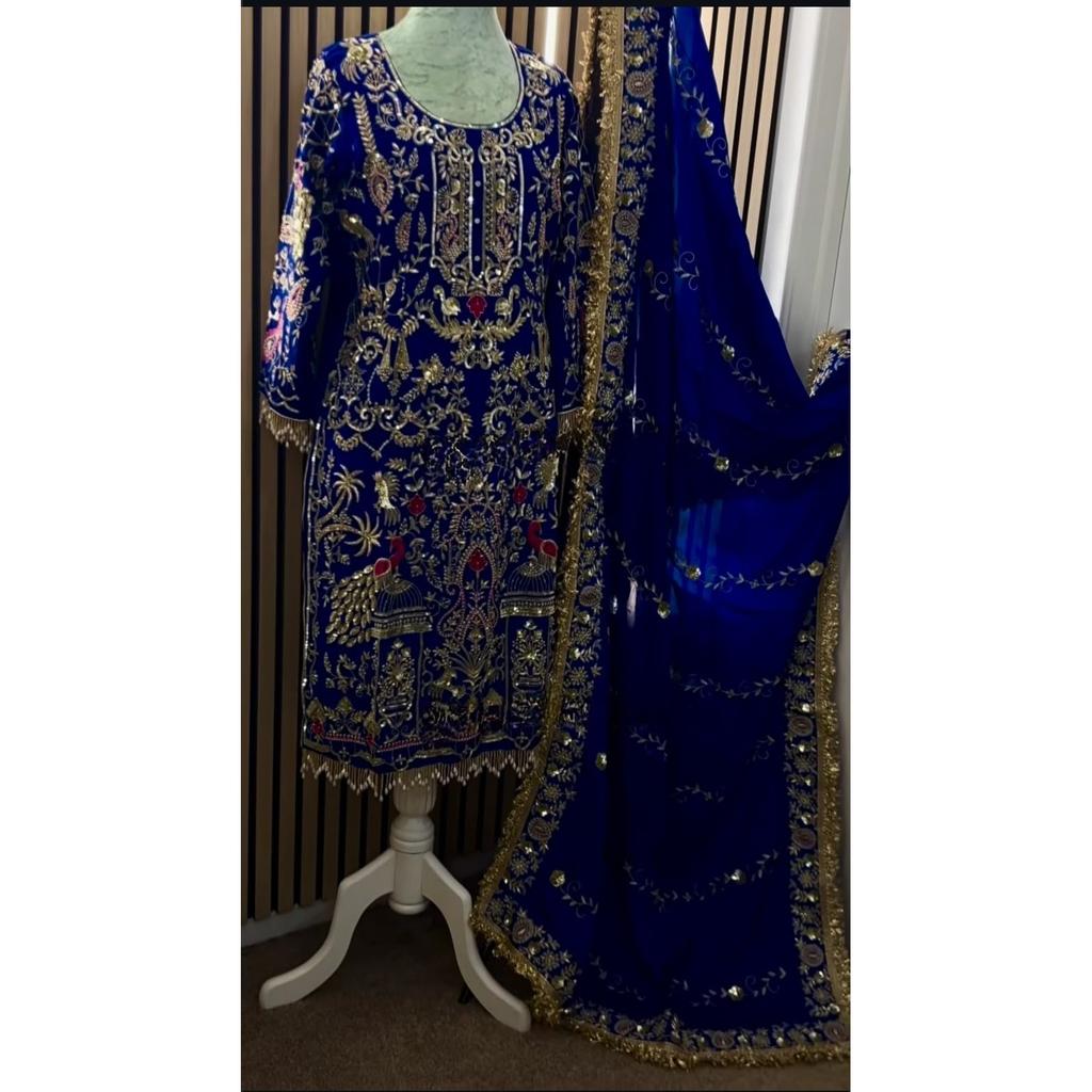 Pantaloni Dhoti Paksiatni Indiani Salwar Suit Abbigliamento da Matrimonio Bollywood Salwar Kameez