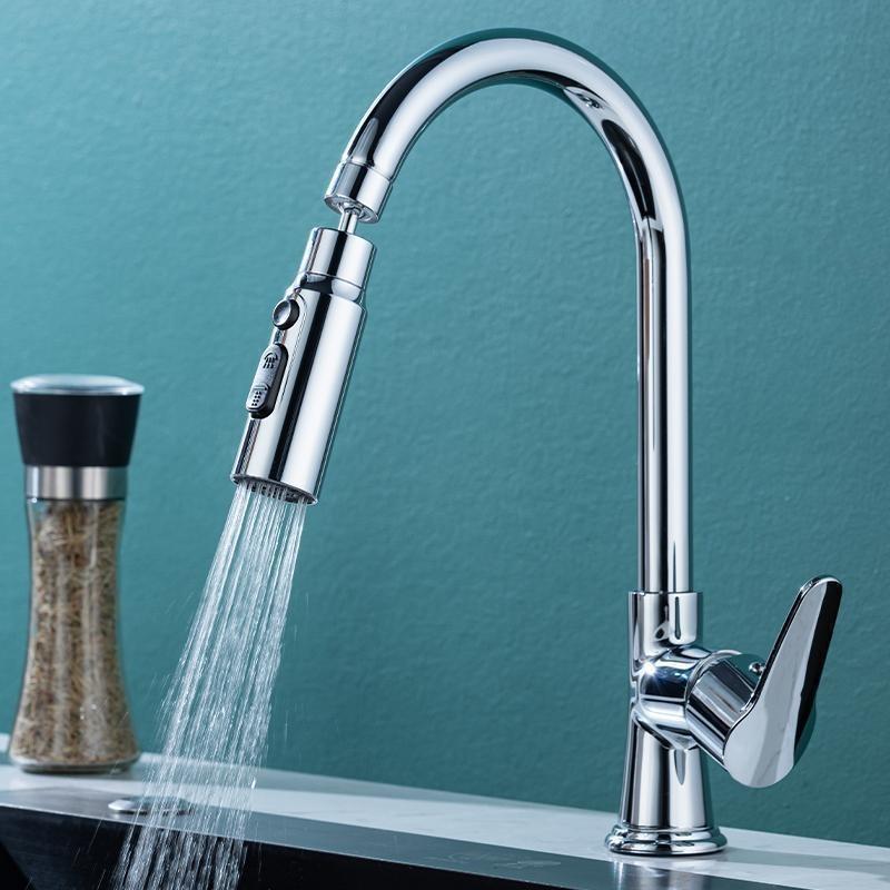 Kitchen Faucet Pull-out Faucet Water Outlet, Showerhead Small Waist Blade Water Outlet, Multi-functional Faucet, Universal