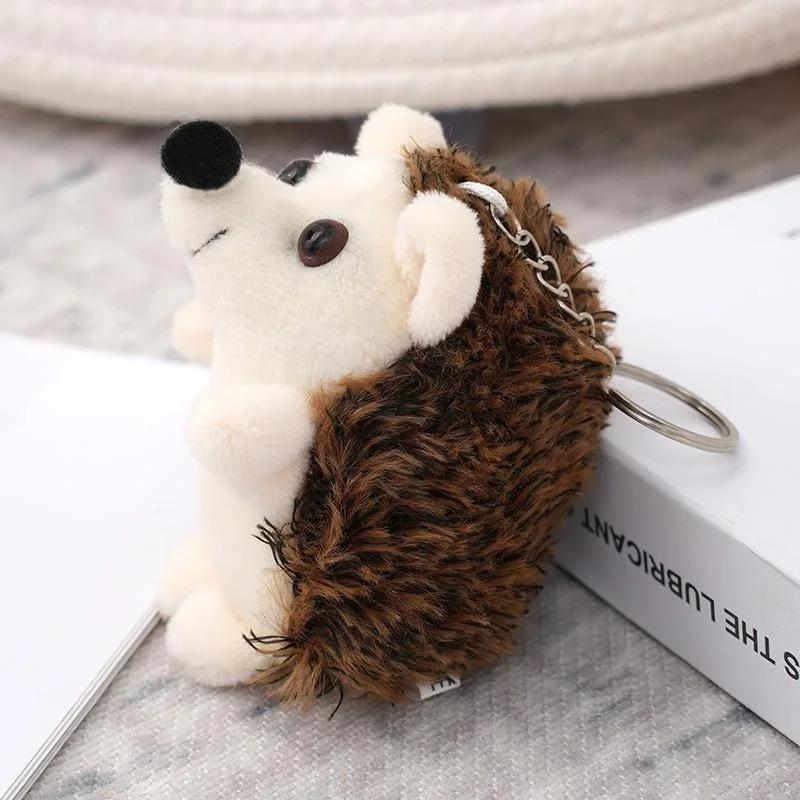 Hedgehog Plush Toys Key Chain Novelty Animal Stuffed Doll Cute Plush Pendant Decoration Kids Gifts