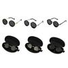 Round Sunglasses Black Finish ND Filters Polarized Lenses UV Protection Clarity Glasses Fashion Accessories