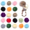 2pcs/lot 6cm Mink Fur Ball Pendants Colorful Fur Pom Poms Ball Charms DIY Keychain Hairpin Earrings Jewelry Crafts Accessories