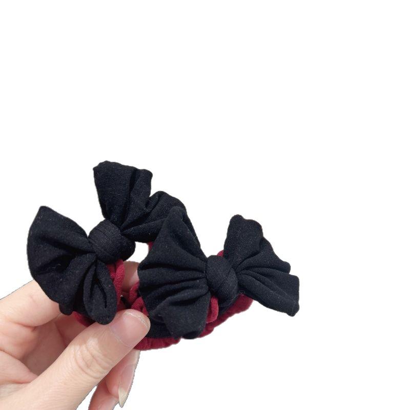 High-End Red Bow Hair Ties: Seamless, High Elasticity, No Damage for Women – Perfect for New Year Festivities