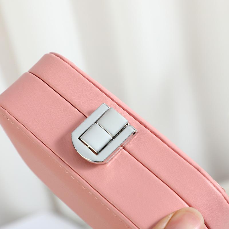 Cutie de Bijuterii Macaron Pentru Călătorie Organizator Portabil Inele Cercei Coliere