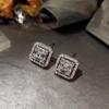 Exquisite, fashionable, personalized, creative square earrings, sweet ladies' creative temperament, versatile party earrings