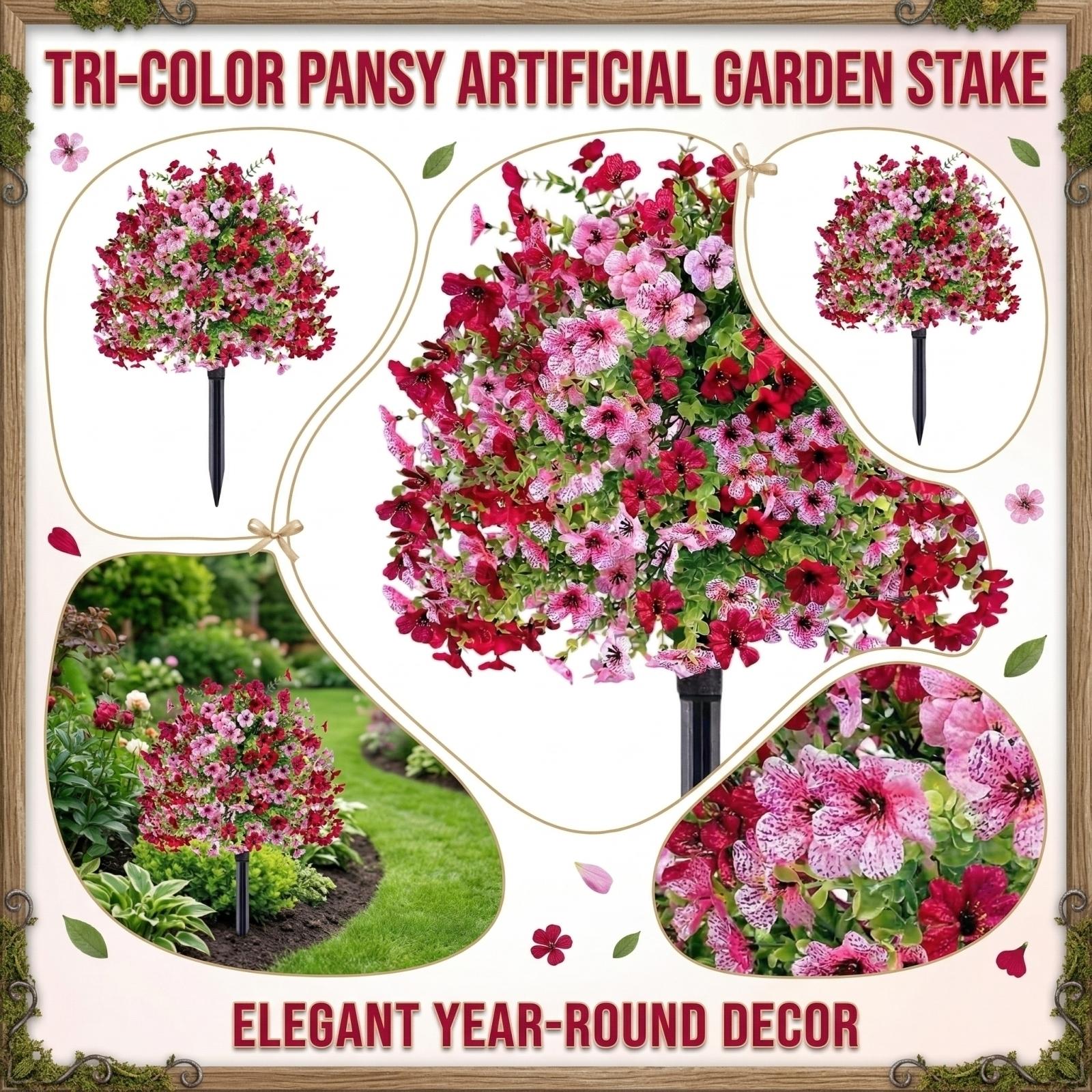 Simulated  Purple  Pansy Ground Plug, Ground Plug One Size розовый